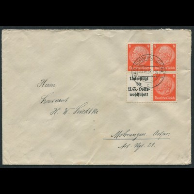 Dt. Reich, S 133, portogerechter Fern-Brief (11472)