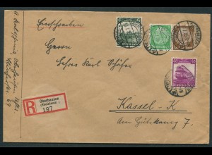 Dt. Reich, W 60, portogerecht auf R-Brief, Mi. 50,- (11590)