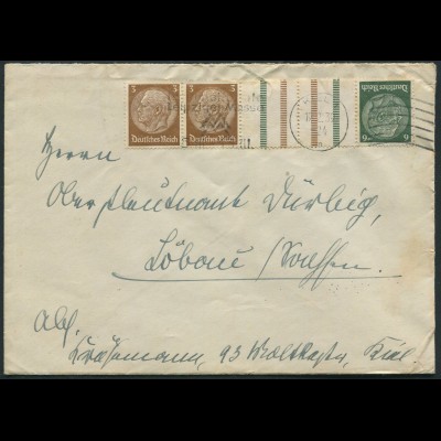 Dt. Reich, KZ 27.2, portogerechter Fern-Brief, Mi. 300,- (11812)