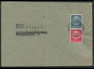 Dt. Reich, S 163, portogerechte Einzelfrankatur auf Orts-Brief (12127)