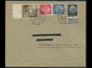 Dt. Reich, S 163, portogerechter Auslands-Brief, Sondertarif (12150)