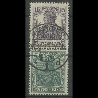 Dt. Reich, S 6, gestempelt, Topp-Zähnung, gepr., Mi. 220,- (12721)
