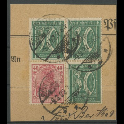 Dt. Reich, S 27, Briefstück, gepr. BPP, Mi. 250,- (12866)