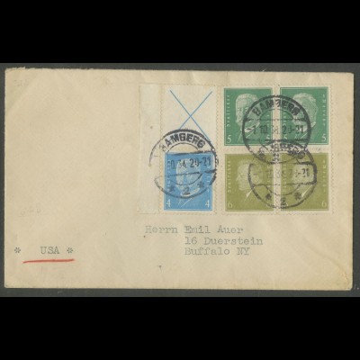 Dt. Reich, S 38 LR + S 42 (2), auf Auslands-Brief, Mi.56,- (13260)