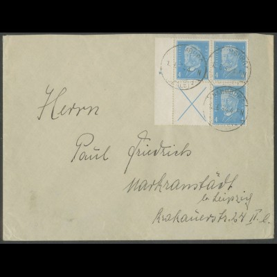 Dt. Reich, S 40 LR, portogerechter Fern-Brief, Mi.-Handbuch 320,- (13265)