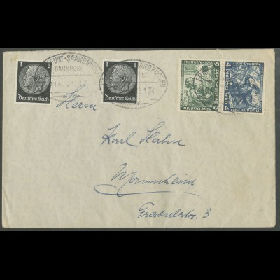 Dt. Reich, SK 19, portogerechter Fern-Brief, Mi. 180,- (13296)