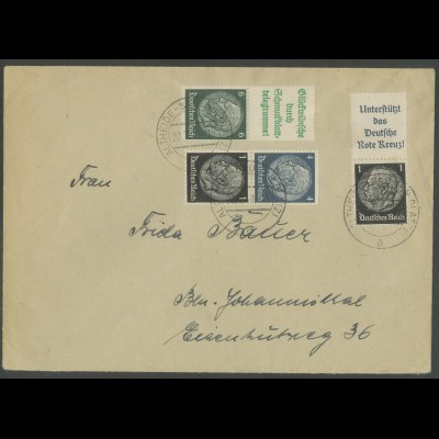 Dt. Reich, S 207, S 211, S171, portogerechter Fern-Brief, Mi. 48,- (13323)