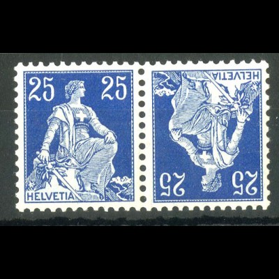 Schweiz, K 3, postfrischer Kehrdruck 1909, Mi. 50,-, SBK 80,- (14275)