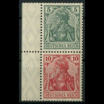 Dt. Reich, S 4 I LR 1, postfrisch, grüne StrL, Mi.-Handbuch 150,- (14503)