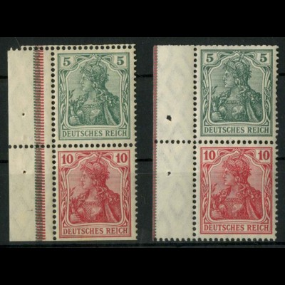 Dt. Reich, S 4 I LR 1 (2), postfr., grüne + rote StrL, Mi.-Handbuch 300,- (14505)