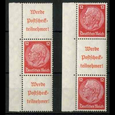 Dt. Reich, S 204 LR + S 206 LR, postfrisch, Michel-Handbuch 130,- (16333)