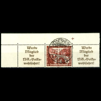 Dt. Reich, W 112 EOL 2, gestempelt, Michel-Handbuch 75,- (16647)
