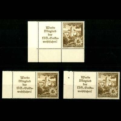 Dt. Reich, W 135 LR 1+2, EUL, postfrisch, Michel-Handbuch 85,- (16781)