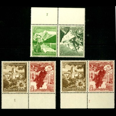 Dt. Reich, K 33 OR 2 + K 34 UR 2+3, postfr. + F-Nr., Michel-Handb. 200,-(16795)