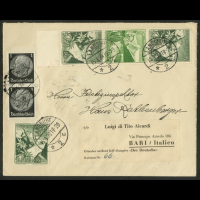 Dt. Reich, S 248 UR, portogerechter Auslands-Brief (17839)