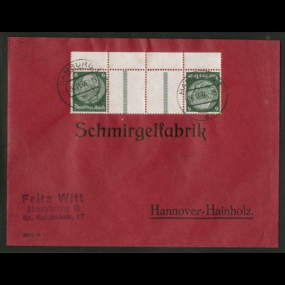 Dt. Reich, KZ 22.2 OR 3, portogerechte Einzelfrankatur, Mi.-Handbuch 60,-(18082)