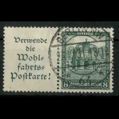 Dt. Reich, W 40 PF I, Plattenfehler, gestempelt, Mi.-Handbuch 200,- (18428)