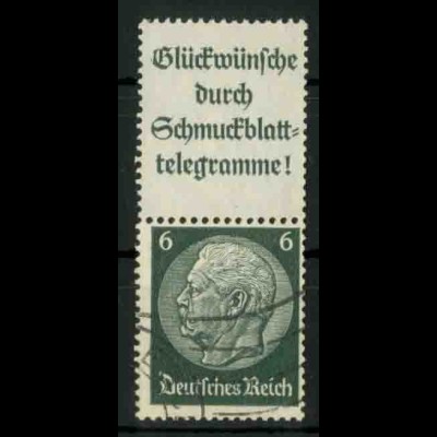 Dt. Reich, S 183 PF I, Plattenfehler, gestempelt, Mi.-Handbuch 150,- (18626)