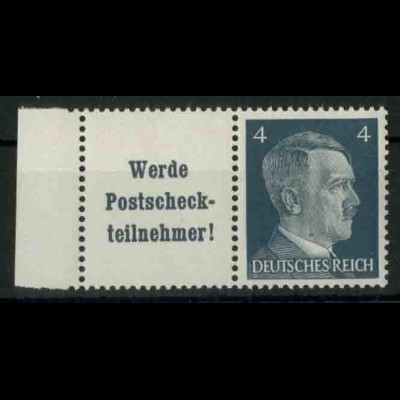 Dt. Reich, W 152 PF I, Plattenfehler, postfrisch, Mi.-Handbuch 100,- (18759)