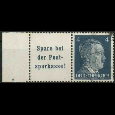 Dt. Reich, W 151 PF I, Plattenfehler, gest., Mi.-Handbuch 80,- (18785)