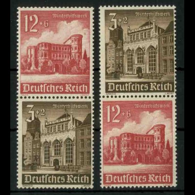 Dt. Reich, S 266 + S 268 KV, Klischee-Verschiebung, postfrisch (18893)