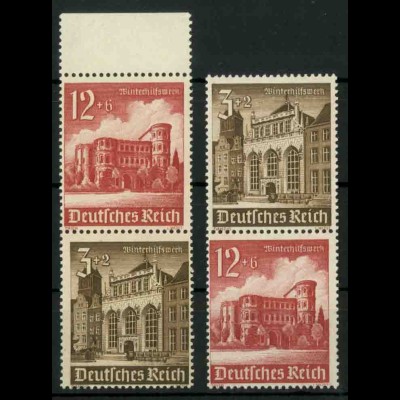 Dt. Reich, S 266 + S 268 KV, Klischee-Verschiebung, postfrisch (18896)