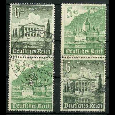 Dt. Reich, S 258 + S 260 KV, Klischee-Verschiebung, gestempelt (18910)