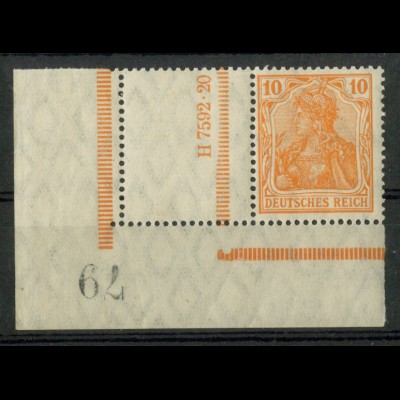 Dt. Reich, RL 1 EUL, mit Bogennummerator, postfrisch, Mi. 180,- ++ (19554)