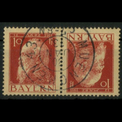Bayern, K 2 III, gestempelt, ungeknickt, nicht angetrennt, Mi. 75,- (19654)