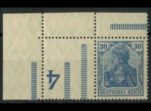 Dt. Reich, RL 3 EOL mit Bogenkennziffer, postfrisch, Mi.-Handbuch 150,- (20349)