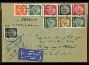 Dt. Reich, S 154, S 159, S 150, Auslands-Luftpost-Brief (20533)