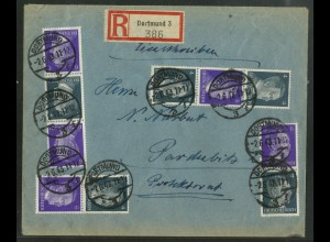 Dt. Reich, S 290 - S 293, auf R-Brief nach Böhmen (20563)