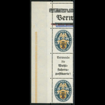 Dt. Reich, S 59 L, postfrisch mit Leerfeld, ungeknickt, Mi. 5000,- (20787)