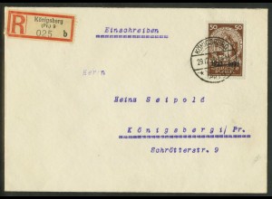 Dt. Reich, Mi. 511, Einzelfrankatur auf Orts-R-Brief, Mi. gest. 500,- (20817)