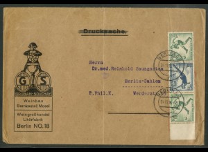 Dt. Reich, W 106 LR, portogerechte Einzelfrankatur, Mi.-Handbuch -,- (20891)