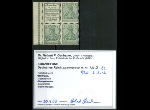 Dt. Reich, S 1.12 mit Rand, ungebraucht, Befund BPP, Mi. 900,- (21097)