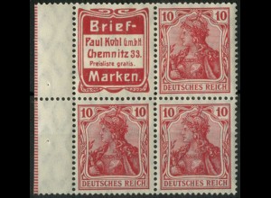 Dt. Reich, S 2.10 mit Rand, ungebraucht, nicht geknickt, Mi. 750,- (21099)