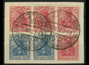 Dt. Reich, HBl. 29, Briefstück, gepr. Infla Berlin, MH-Handbuch 150,- (22064)