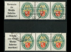 Dt. Reich, W 34 + W 35, gestempelt, ungeknickt, Mi. 120,- (22156)