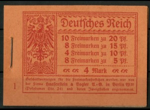 Dt. Reich, MH 13 A 2.1, postfrisch, Mi.-Handbuch 300,- (22183)