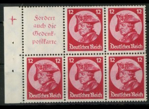 Dt. Reich, HBl. 75 B 1.2, postfrisch, ungeknickt, Mi. 120,- (22832)