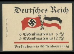 Dt. Reich, MH 32.2.3 + Pl.-Fehler IV, postfr., Mi.-Handb. 380,- + 30% (22872)