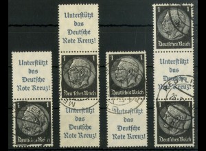 Dt. Reich, S 211 - S 214, gestempelt, ungeknickt, Mi.-Handbuch 180,- (23040)