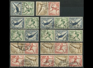 Dt. Reich, SK 27 - W 110, kpl. Serie Olympiade, gestempelt, Mi. 179,- (23053)