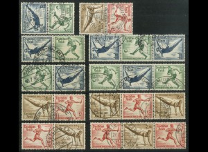 Dt. Reich, SK 27 - W 110, kpl. Serie Olympiade, gestempelt, Mi. 179,- (23055)