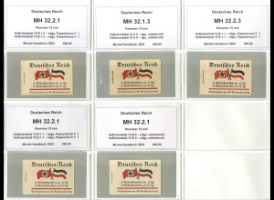 Dt. Reich, MH 32 Spezial-Sammlung im Album mit 28 MH, Mi. 6500,- (23178)