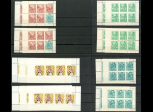 DDR, Lot mit 35 Heftchenblättern, ex Mi. 7-13, postfr./gest., Mi.318,- (23263)