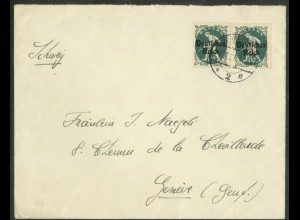 Dt. Reich, 126 (2), portoger. Mehrfachfr., gepr., Ausl.-Brief, Schweiz(23571) 