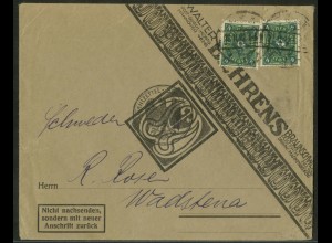 Dt. Reich, 193 (2), portoger. Mehrfachfr., Ausl.-Brief, Schweden (23584) 