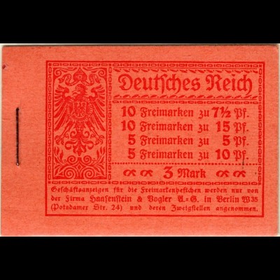 Dt. Reich, MH 9.1 B mit DKZ "W", s. Beschreibung (90006)